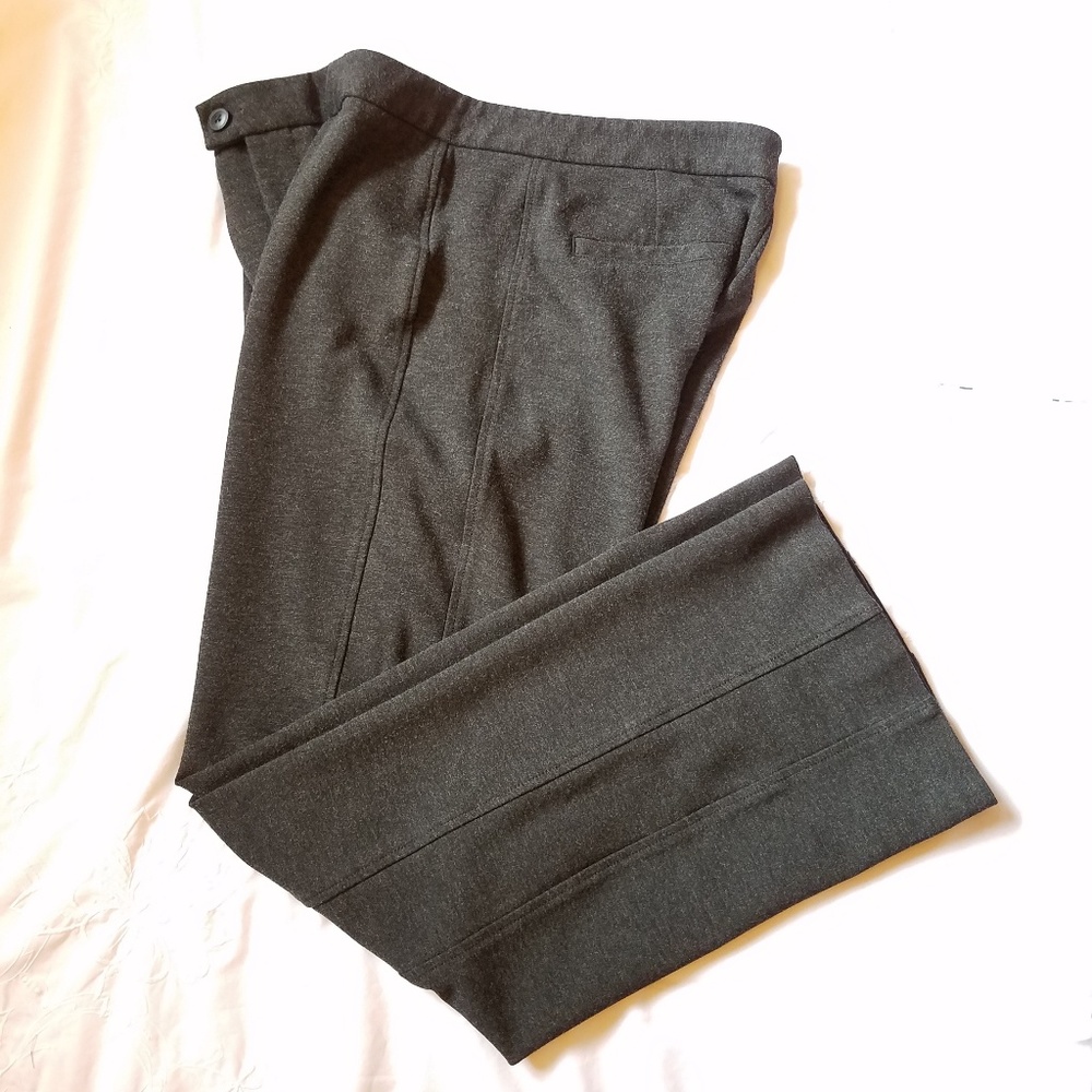 NYDJ Ponte Knit Trousers Charcoal Gray 14